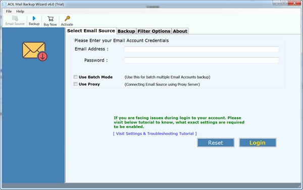 AOL Mail Backup Wizard(AOL郵件備份工具)