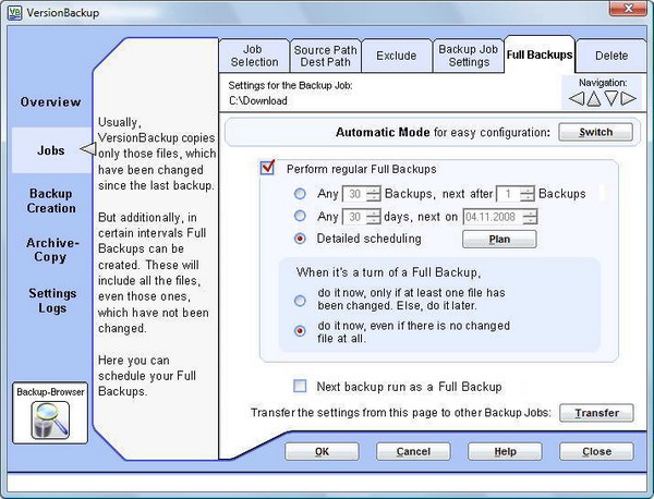 VersionBackup Master(文件備份軟件)