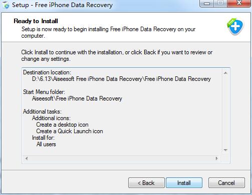 Aiseesoft Free iPhone Data Recovery截圖