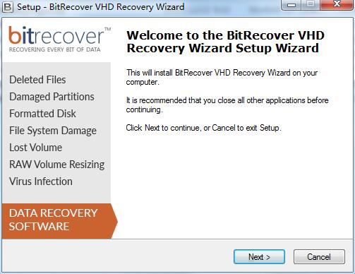 BitRecover VHD Recovery Wizard截圖